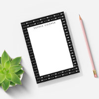 Motif Flèches noir et blanc Notes personnalisées