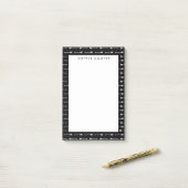 Post-it® Motif Flèches noir et blanc Notes personnalisées (Sur un bureau)