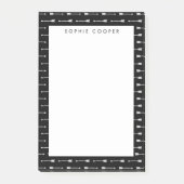 Post-it® Motif Flèches noir et blanc Notes personnalisées (Devant)