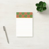 Post-it® Motif fleur de lis rouge et vert (Bureau)