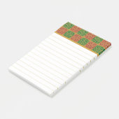 Post-it® Motif fleur de lis rouge et vert (Incliné)
