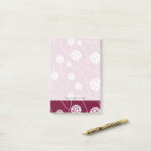 Post-it® Motif floral abstrait (Sur un bureau)