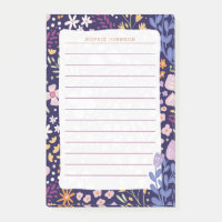 Motif floral aquarelle fleurs violet féminin