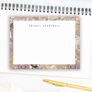 Post-it® Motif Floral Bohème Fantaisiste Ajoutez Votre Nom