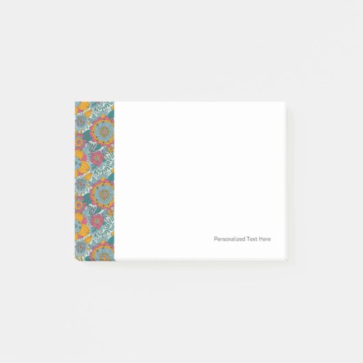 Post-it® Motif floral coloré (Devant)