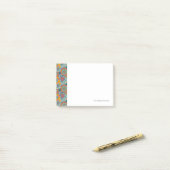 Post-it® Motif floral coloré (Sur un bureau)