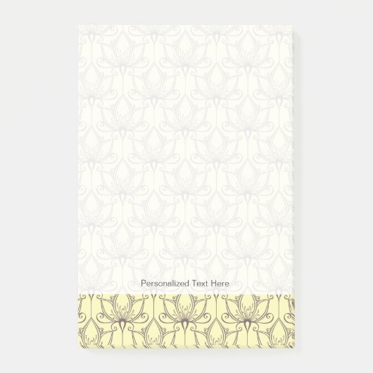 Post-it® Motif floral crème (Devant)