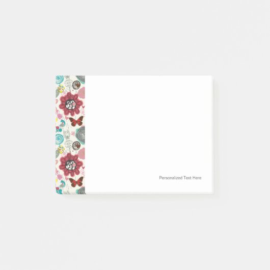 Post-it® Motif floral dans le rétro style 5 (Devant)