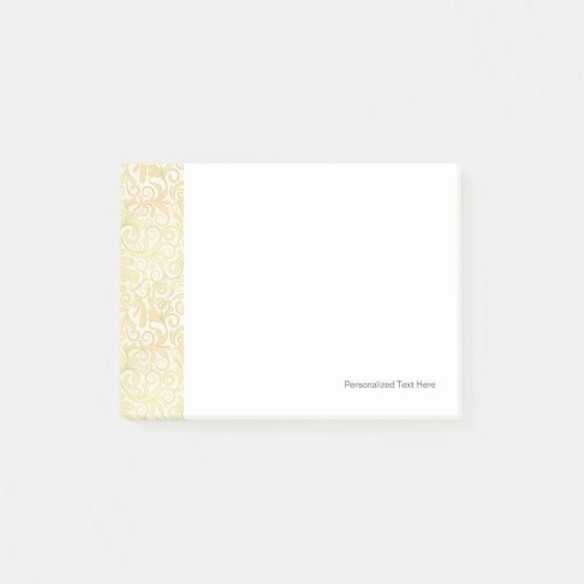 Post-it® Motif floral de feuille d'or (Devant)