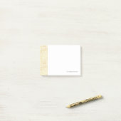 Post-it® Motif floral de feuille d'or (Sur un bureau)