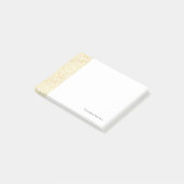 Post-it® Motif floral de feuille d'or (Incliné)
