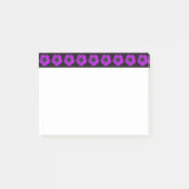 Post-it® Motif floral de géranium mauve sur la bordure noir (Devant)
