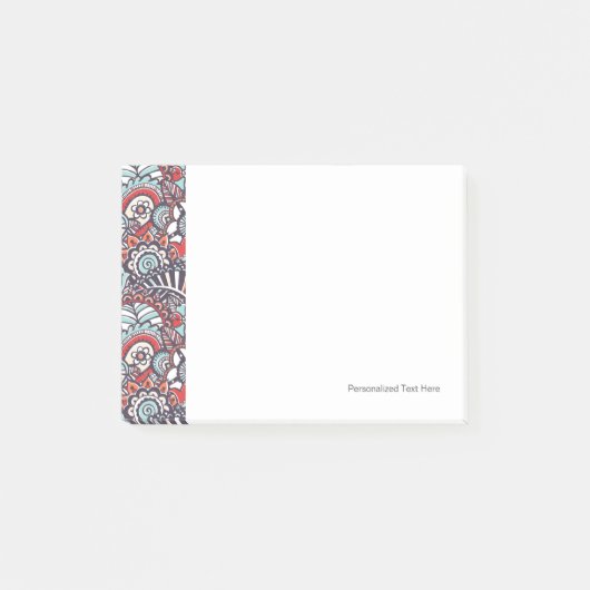 Post-it® Motif floral de griffonnage de Paisley (Devant)