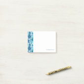 Post-it® Motif floral de ketmie de surf (Sur un bureau)