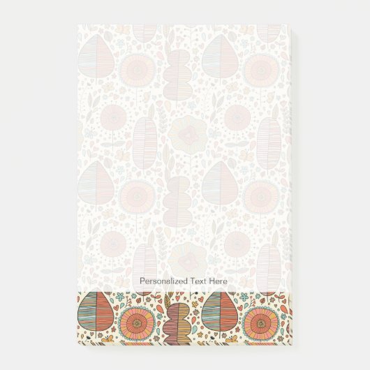 Post-it® Motif floral d'été fait de feuille (Devant)