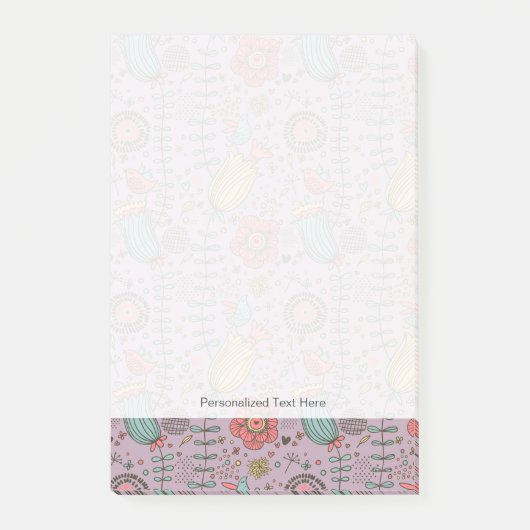 Post-it® Motif floral élégant avec des fleurs (Devant)