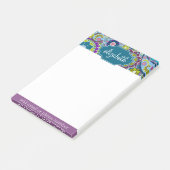 Post-it® Motif floral funky avec nom personnalisé (Incliné)