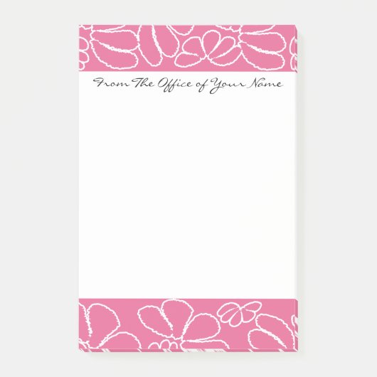 Post-it® Motif floral lunatique d'Ikat de roses indien de (Devant)
