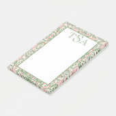 Post-it® Motif Floral rose et vert sur mesure (Incliné)