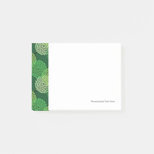 Post-it® Motif floral vert (Devant)