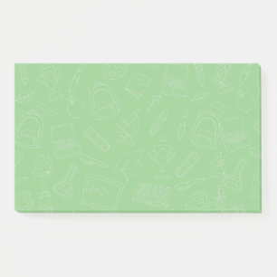 Post-it® Motif Fournitures scolaires tirées à la main
