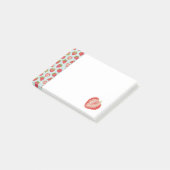 Post-it® Motif Fraise d'Été Menthe & Rouge (Incliné)