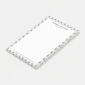 Post-it® Motif géométrique Art déco noir et blanc (Incliné)