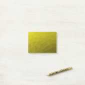 Post-it® Motif géométrique dégradé foncé jaune (Sur un bureau)