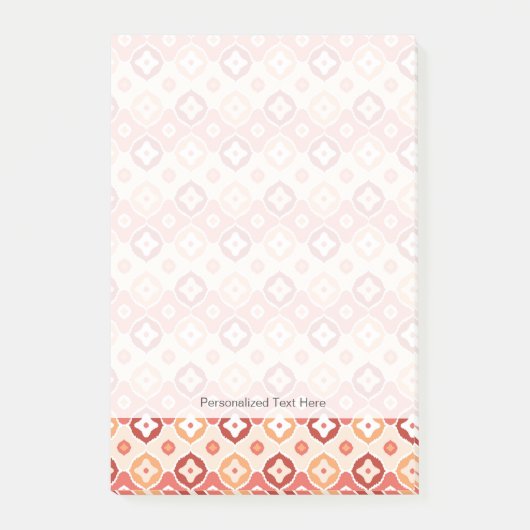 Post-it® Motif géométrique d'ikat d'or (Devant)