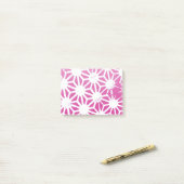 Post-it® Motif géométrique Fuchsia (Sur un bureau)