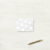 Post-it® Motif géométrique gris pâle (Sur un bureau)
