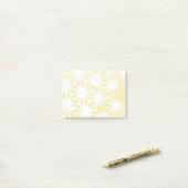 Post-it® Motif géométrique jaune citron (Sur un bureau)