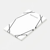 Post-it® Motif géométrique moderne noir et blanc (Incliné)