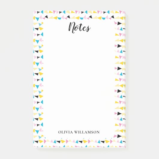 Post-it® Motif géométrique moderne pour faire des notes (Devant)