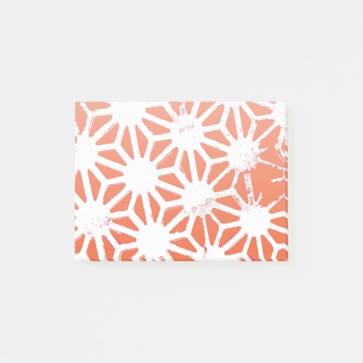 Post-it® Motif géométrique orange et blanc (Devant)