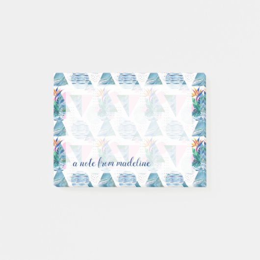 Post-it® Motif géométrique tropical (Devant)