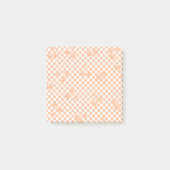 Post-it® Motif Gingham Cerise Fuzz pêche (Devant)