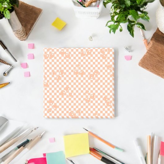 Post-it® Motif Gingham Cerise Fuzz pêche