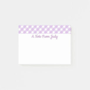 Post-it® Motif Gingham Violet Pastel