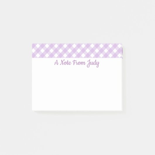 Post-it® Motif Gingham Violet Pastel (Devant)