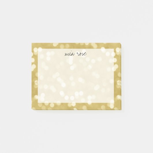 Post-it® Motif Gold Bokeh personnalisé (Devant)