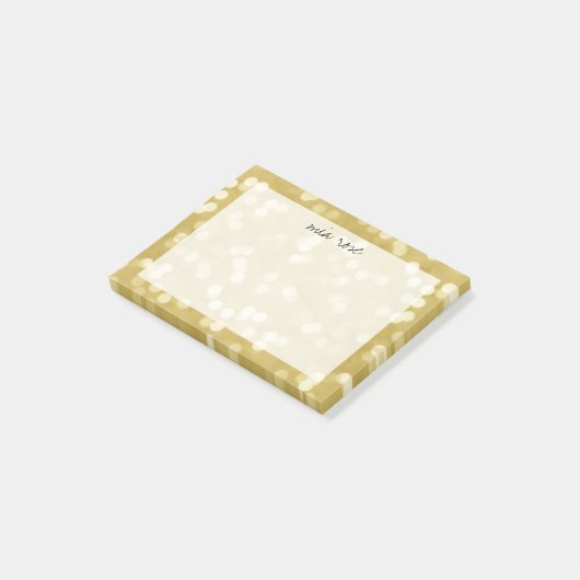 Post-it® Motif Gold Bokeh personnalisé (Incliné)
