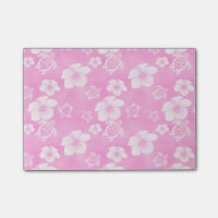 Motif hawaïen de Honu de ketmie rose