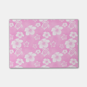 Post-it® Motif hawaïen de Honu de ketmie rose