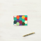 Post-it® motif hexagonal coloré (Sur un bureau)
