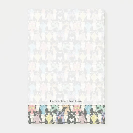 Post-it® Motif Hipster Cute Cats (Devant)