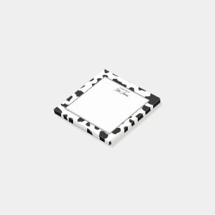 Post-it® Motif Impression Vache Noir et Blanc Personnalisé