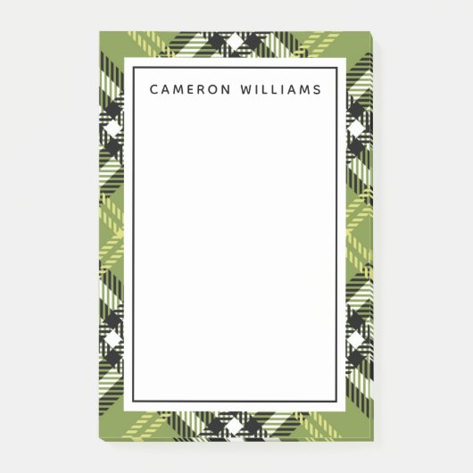 Post-it® Motif irlandais vert de plaid (Devant)