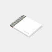 Post-it® Motif Jacquard en bleu et en taupe (Incliné)