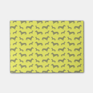 Post-it® Motif jaune au néon mignon de teckel